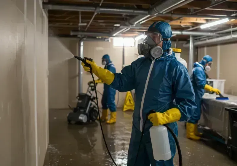 Basement Sanitization and Antimicrobial Treatment process in Spackenkill, NY